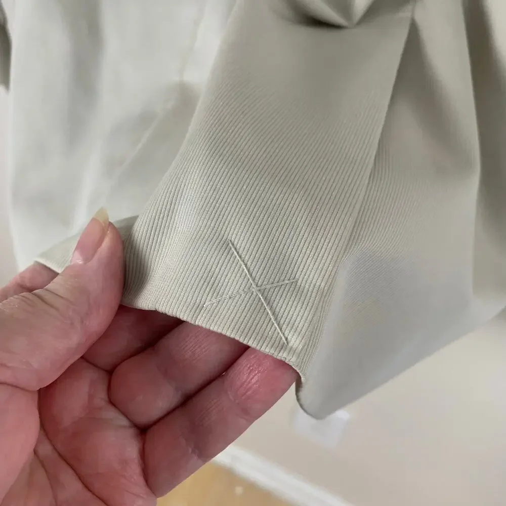 Calvin Klein Size L Lightweight Men's Sport Coat Blazer Jacket Beige Cotton